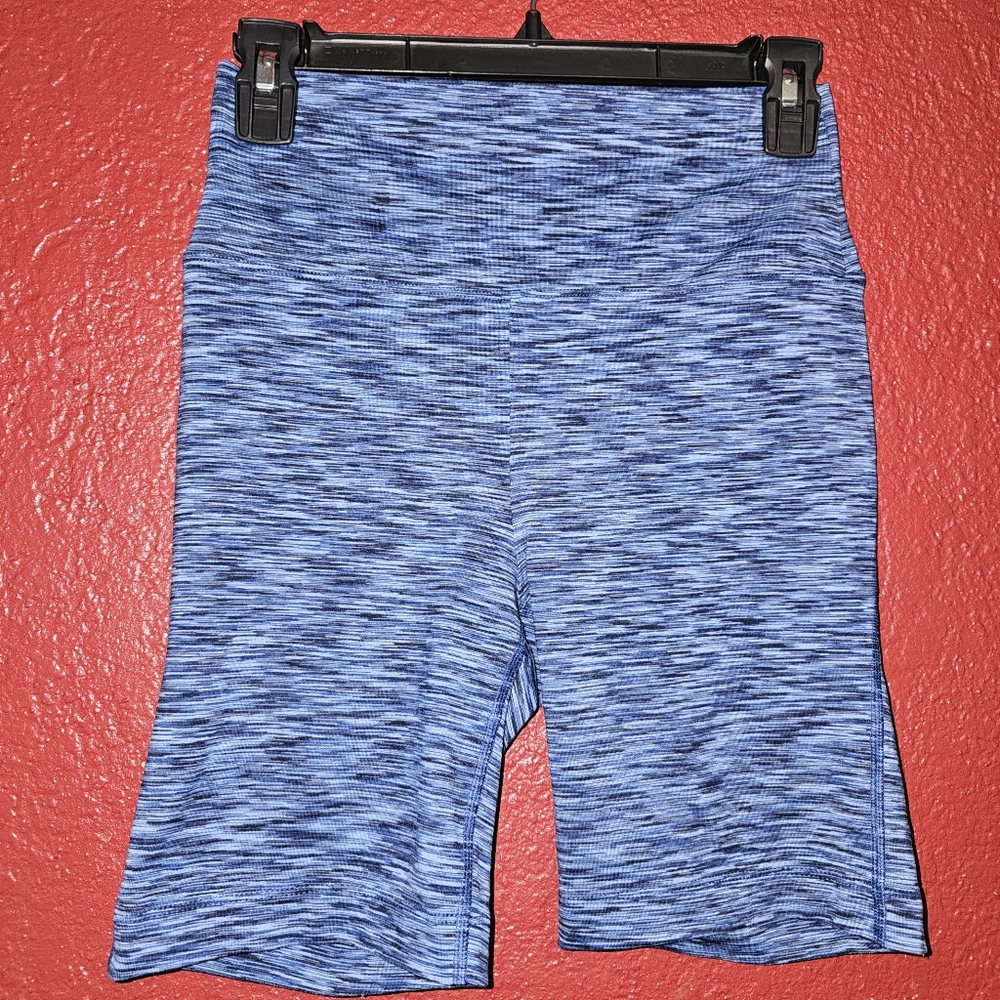 Outdoor Voices Blue Patterned Athletic Shorts